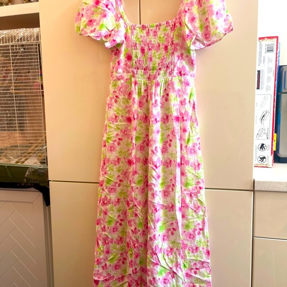 Primark Women's Multicolor summer Dress size 2 linen blend - Picture 3 of 7